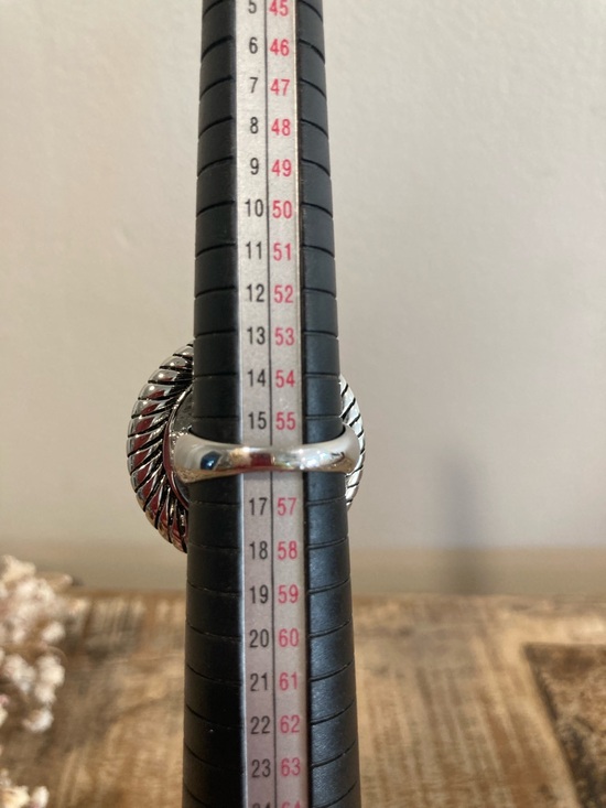 Hammered Gold & Silver Rope Statement Ring – Mixed Metal Fashion Jewelry Size 8 - Picture 7 of 11